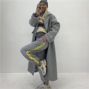 pantalone felpato con polsino grey